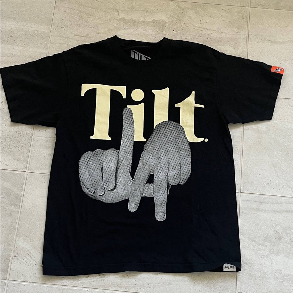 T.I.L.T. Treat it like a treasure – Black Graphic T-Shirt with Tilt Logo